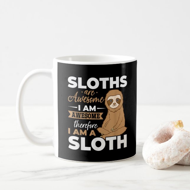 Caneca De Café As preguiças dos animais são incríveis (Com Donut)