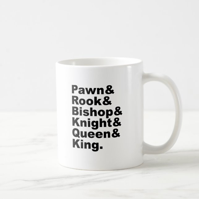 Caneca De Café As Seis Peças Do Jogo Chamado Xadrez (Direita)