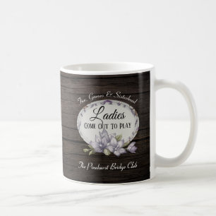 Caneca De Café As "senhoras saem jogar" rústico & personalizado