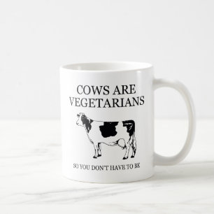 Caneca De Café As vacas são vegetarianas, então você não precisa 