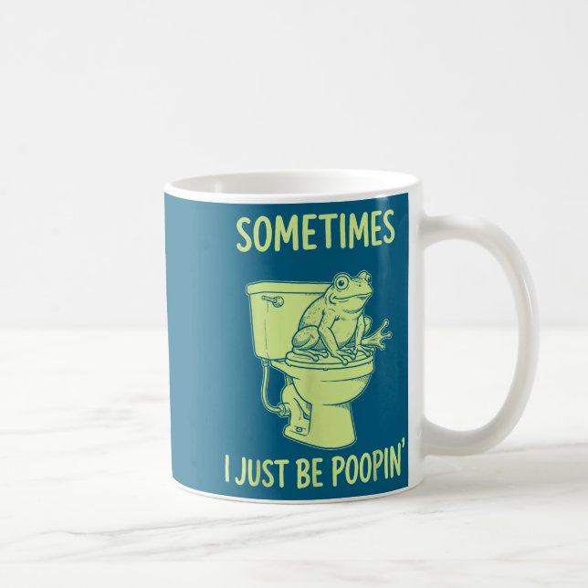 Caneca De Café Às vezes eu só estou na camiseta com sapo de banhe (Direita)