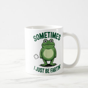 Caneca De Café Às vezes eu só estou sendo sapo de Natal engraçado
