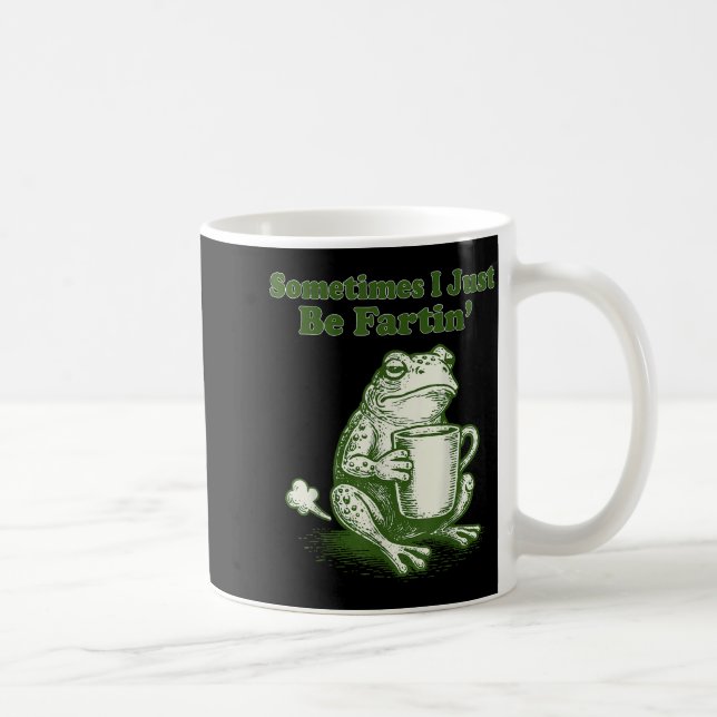 Caneca De Café Às vezes eu só estou soltando pum Sapo engraçado M (Direita)