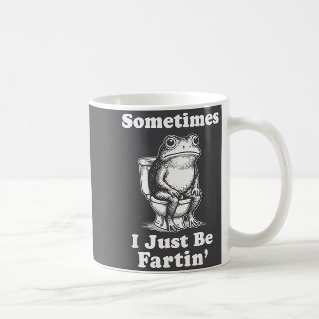 Caneca De Café Às vezes eu só fico no sapo (Direita)
