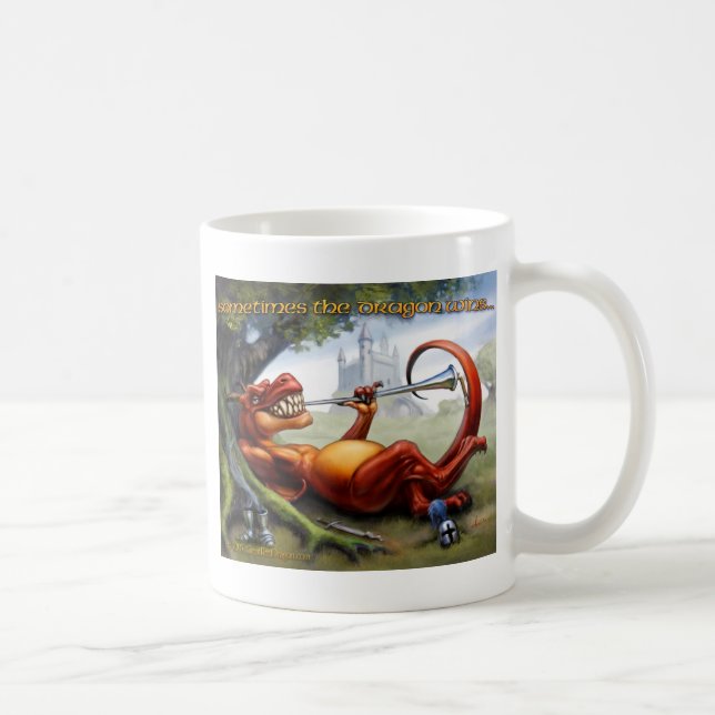 Caneca De Café Às vezes, o Dragão ganha (Direita)