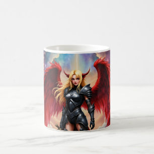 Caneca De Café Asa Carmesim - Guerreira Anjo Caído.