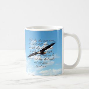 Caneca De Café Asas como Eagles, bíblia do cristão do 40:31 de