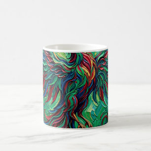 Caneca de Café Asas de Fênix Ressurgindo Abstrata