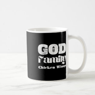 Caneca De Café Asas de Frango Deus Família Cristão Jesus Acredite