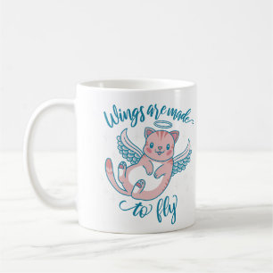Caneca De Café Asas São Feitas para Voar Citação Inspiradora