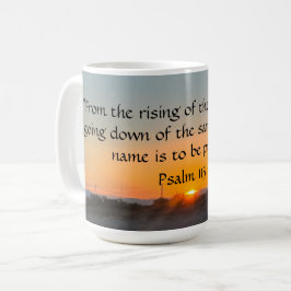 Caneca De Café Ascensão e definição do salmo solar 113:3 Mug