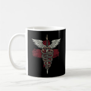 Caneca De Café Asclépio mitologia grega Medicina Deus Cobra Rod