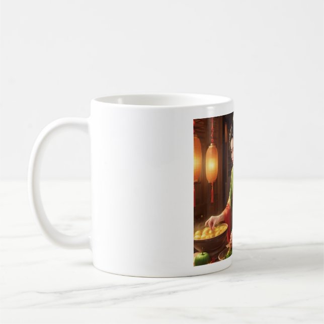 Caneca De Café (Asian Girl V) Clássica Mug, 11 oz (Esquerda)