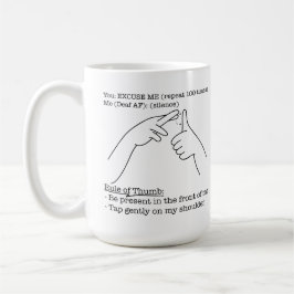 Caneca De Café ASL Design - Rule of Thumb