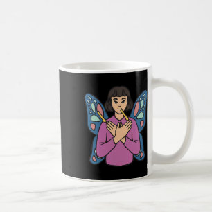 Caneca De Café Asl Gesture Mão Surda Audição Perdendo Sensibiliza