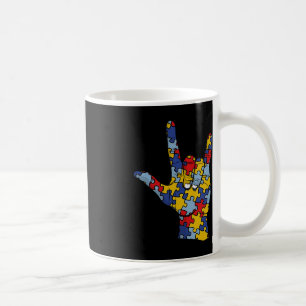 Caneca De Café ASL Love Sign Language Autismo Atenção Supérfluo