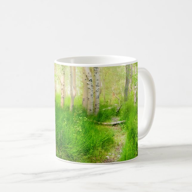 Caneca De Café Aspens and Lush Grasses at Convict Lake (Frente Esquerda)