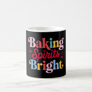 Caneca De Café Assando Espíritos Alegres Natal Retro Groovy Xmas