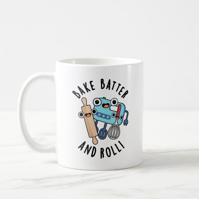 Caneca De Café Assar Batter E Roll Funny Baking Pun (Esquerda)