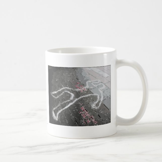 Caneca De Café Assassinato em torno de aqui ultimamente (Direita)