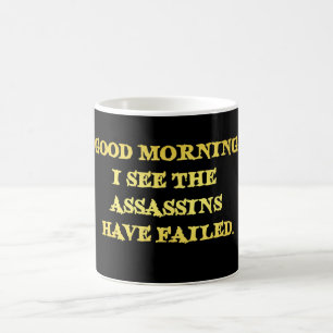 Caneca De Café Assassino de Humor Negro Piada Matinal