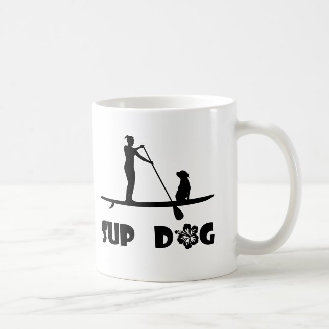 Caneca De Café Assento do cão do SUP (Direita)