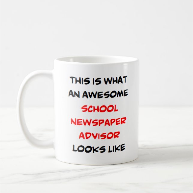 Caneca De Café assessor de jornal da escola, incrível (Esquerda)