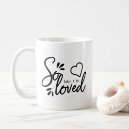 Caneca de café assim amada do 3:16 de John