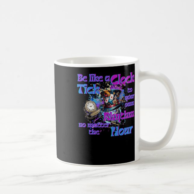 Caneca De Café Assinalar O Seu Próprio Design De Relógio De Ritmo (Direita)