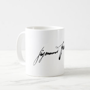 Caneca De Café assinatura autógrafo famoso história Sigmund Freud