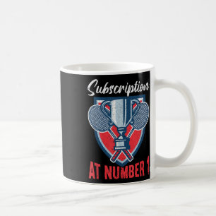 Caneca De Café Assinatura no Número 1 de Badminton Divertido 
