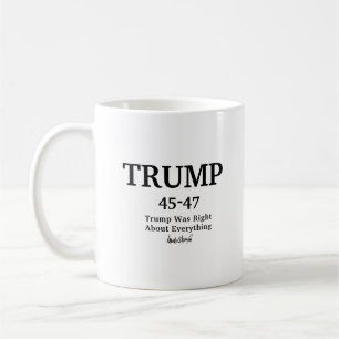Caneca De Café Assinatura Trump 45-47 Nome Personalizado 