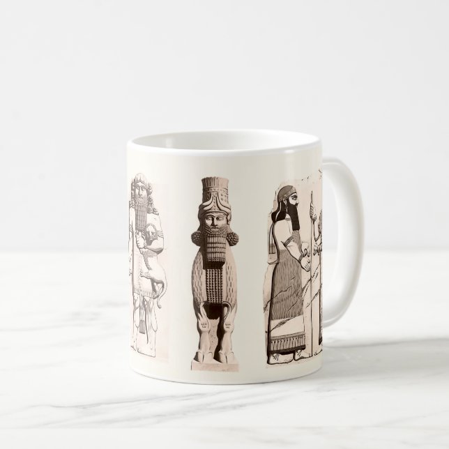 Caneca De Café Assíria Antiga (Frente Esquerda)