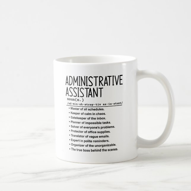 Caneca De Café Assistente administrativo (Direita)