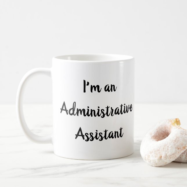 Caneca De Café Assistente administrativo do gabinete Ninja Funny (Com Donut)