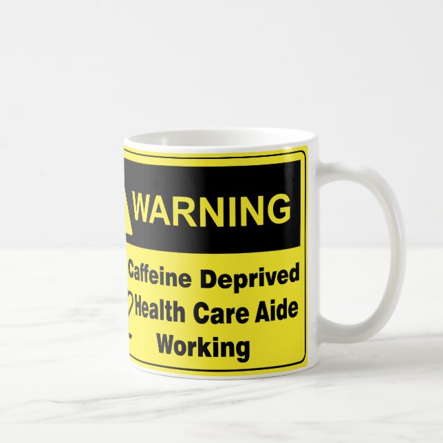 Caneca De Café Assistente de advertência dos cuidados médicos da (Direita)