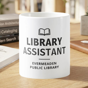 Caneca De Café Assistente de Biblioteca Amante de Livros Personal