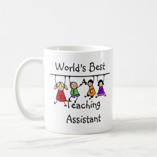 Caneca De Café Assistente de ensino do mundo o melhor com