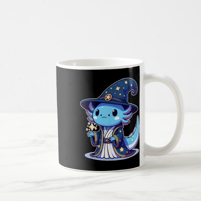 Caneca De Café Assistente de Halloween Engraçado Axolotl (Direita)