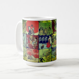 Caneca De Café Assistente de Ilustrações Oz Colagem de Vintagem