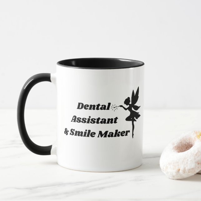 Caneca de Café Assistente Dentário Criador de Sorr (Com Donut)