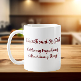 Caneca De Café ASSISTENTE EDUCACIONAL EXTRAORDINÁRIO Texto Berry