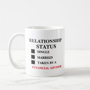 Caneca De Café Assistente Financeiro de Status de Relacionamento