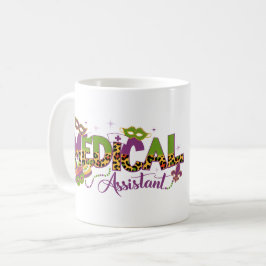 Caneca De Café Assistente Médico de Foto Personalizada - Mardi Gr