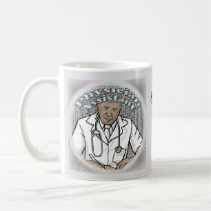 Caneca De Café Assistente médico masculino negro