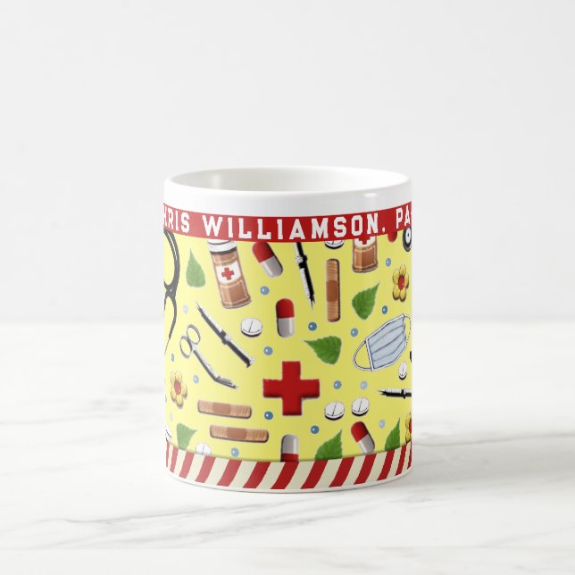 Caneca De Café Assistente Médico Personalizado  (Centro)