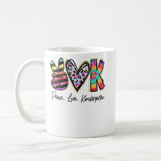 Caneca De Café Assistente para Jovens Professoras do Peace Love