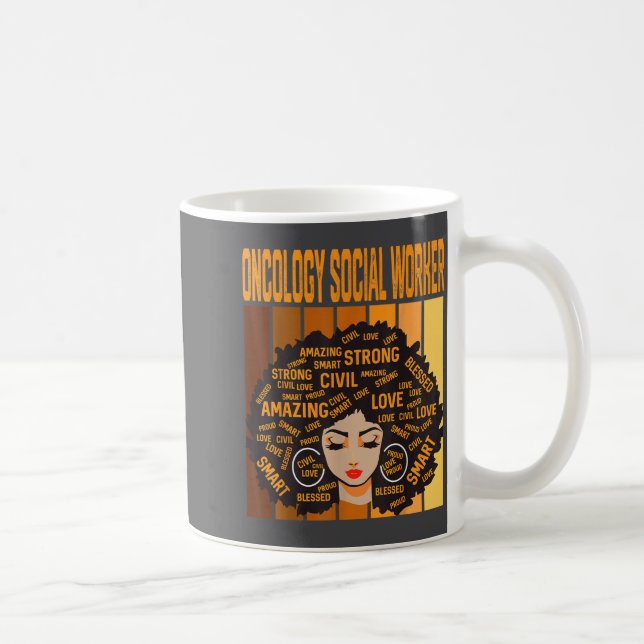 Caneca De Café Assistente Social de Oncologia Werful Mês da Histó (Direita)
