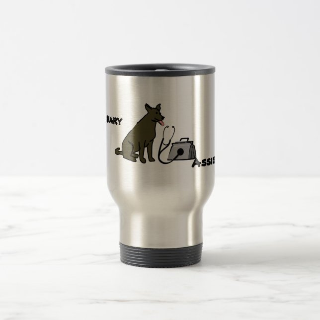 Caneca de café assistente veterinária (Centro)