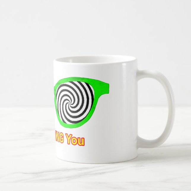 Caneca De Café Assistindo Hypnotize Óculos De Sol Escarem Verde O (Direita)